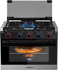 RV Liquefied Gas Stove 21 In. High, A Liquefied Gas Stove Oven With 3 Burners, Suitable For RVs, Apartments, Mobile Homes