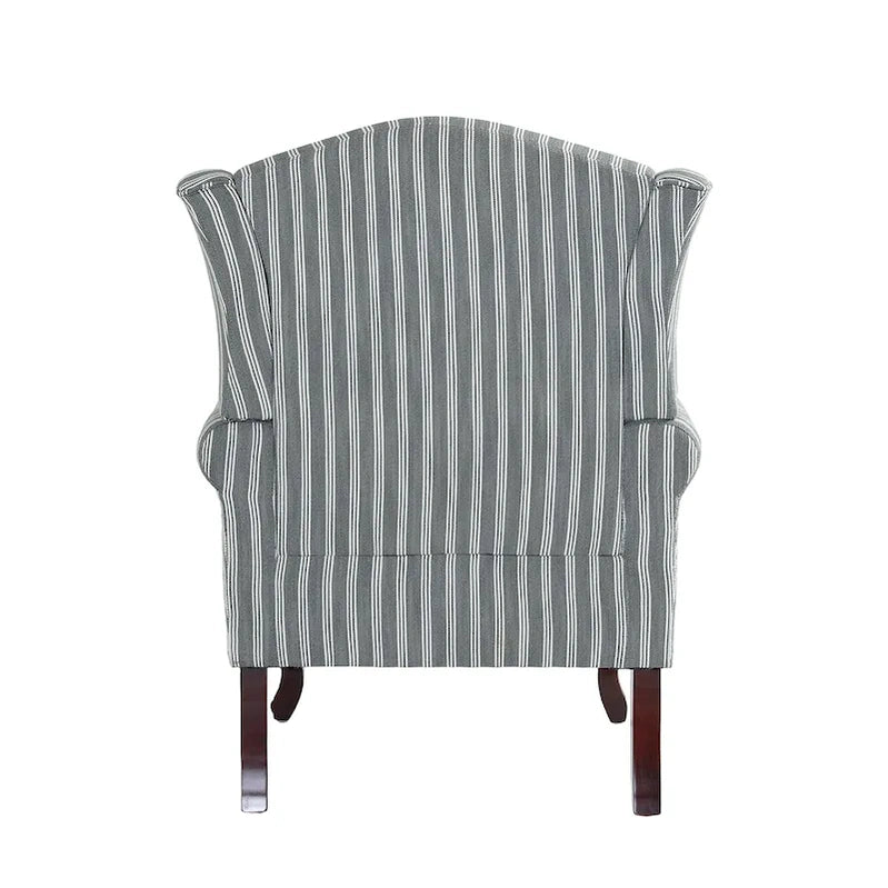 2 Set Traditional Wingback Accent Chairs Upholstered Armchair