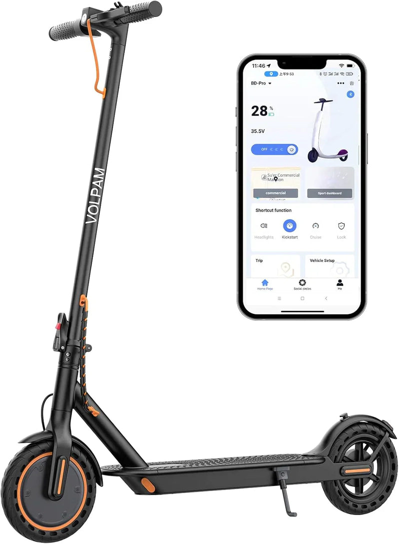Electric Scooter 350W/500W Powerful Motor 8.5 In./10 In. Solid Tires 19/22Mph 28/21/12 Miles Range