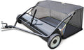 PlantCraft 48 In. Tow-Behind Lawn Sweeper With Universal Hitch For Ride-On Mowers