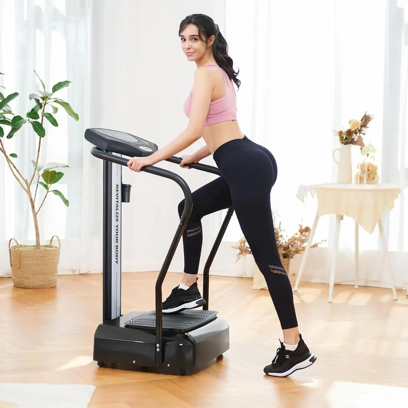 Whole Body Vibration Plate, 500W Vibration Plate Exercise Machine With 99 Levels 3 Preset Modes And 2 Resistance Bands