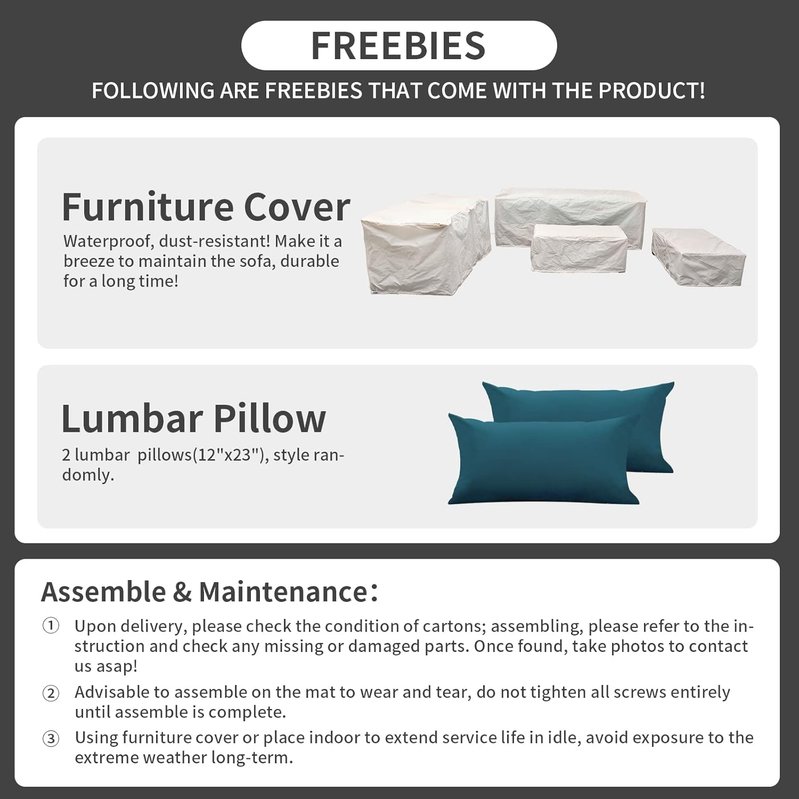 Rattaner Patio Furniture Set 6 Pieces Couch Outdoor Chairs Coffee Table Peacock Blue Anti-Slip Cushions And Waterproof Covers