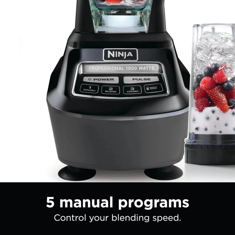 Ninja Mega Kitchen System, 1500 Watt Stand Mixer, 2.1 Liters And Food Processor, 8 Cups With 2 473 Ml Takeaway Cups