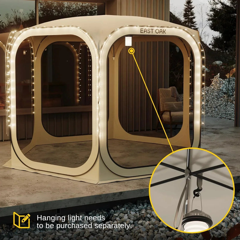 East Oak Screen House Tent Pop-Up Portable Screen Room Canopy Instant Screen Tent 10 x 10 Ft