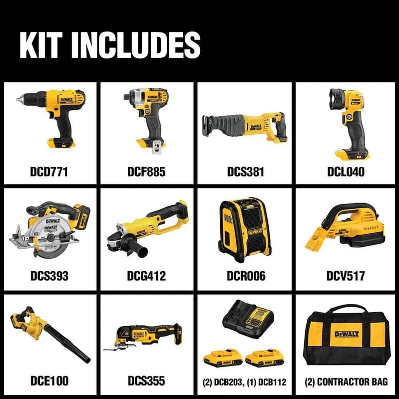 DEWALT 20V MAX 10-piece Tool Combination Set DCK1020D2 By DEWALT