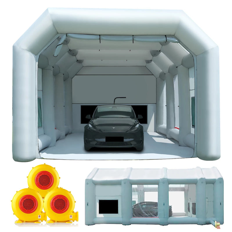 30x20x13Ft Inflatable Paint Booth With Blowers And Air Filter System, Professional Spray Tent