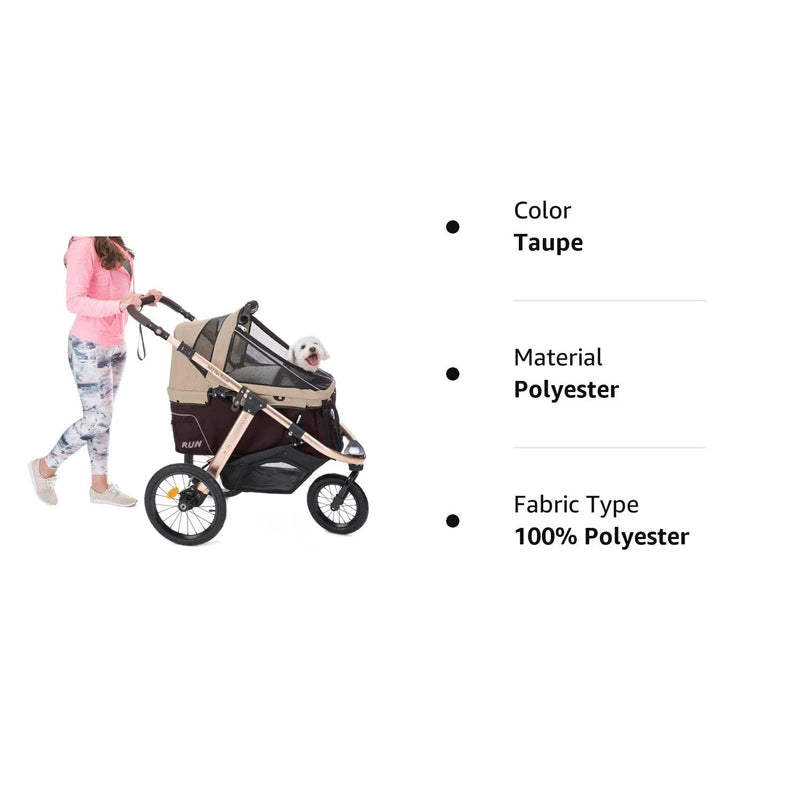 Jogging Sports Stroller With Comfort Rubber Wheels/Zipper-Less Entry/1-Hand Quick Fold/Aluminum Frame For Small/Medium Dogs, Cats And Pets, Green Camo