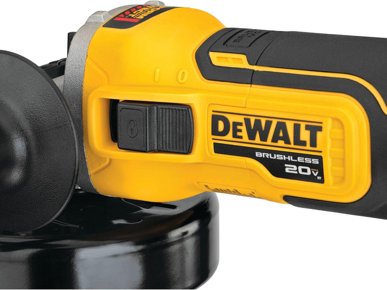 20V MAX XR Angle Grinder, Equipped With Spring Braking Device And Sliding Switch, 4-1/2 In., Just The Tool