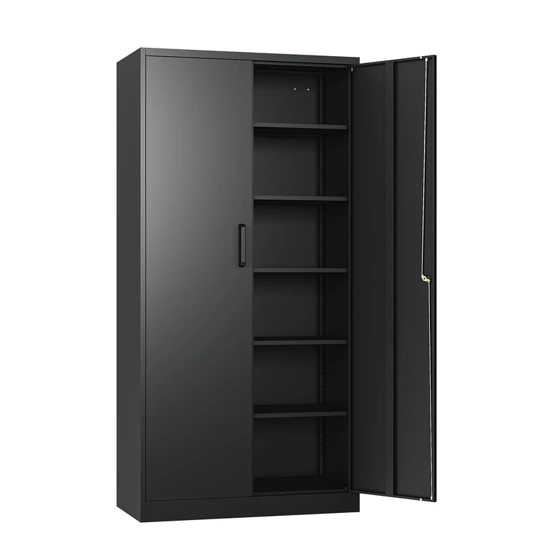 Sisesol 71 In. Metal Garage Storage Cabinet With 2 Doors