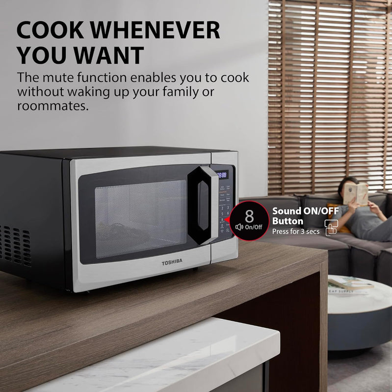 Toshiba 4-in-1 ML-EC42P, SS Countertop Microwave Oven, Smart Sensor, Convection, Air Fryer Combo, Mute Function