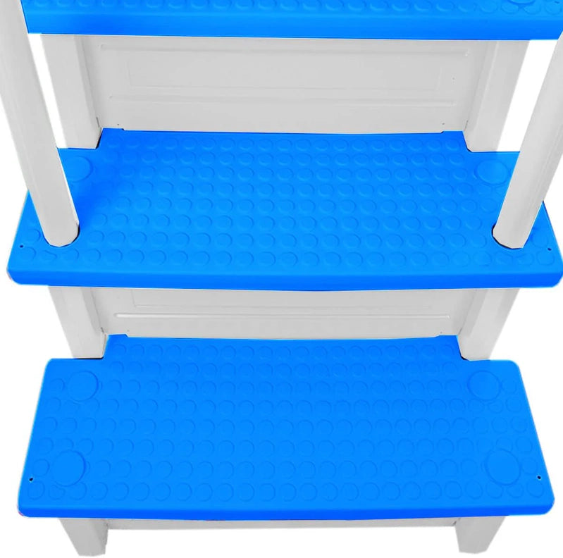 Select Anti-Slip in-Pool Steps, Gray, For Above Ground Swimming Pools, Can Mount To Decks 48 In. To 54 In. H, Safety Stairs Capacity Up To 300 Lbs