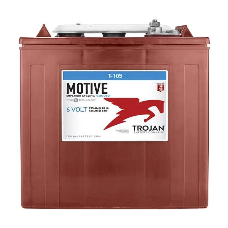 6-Volt Golf Cart Batteries, Trojan Battery 6V/225Ah T-105, 6-Pack, 36V