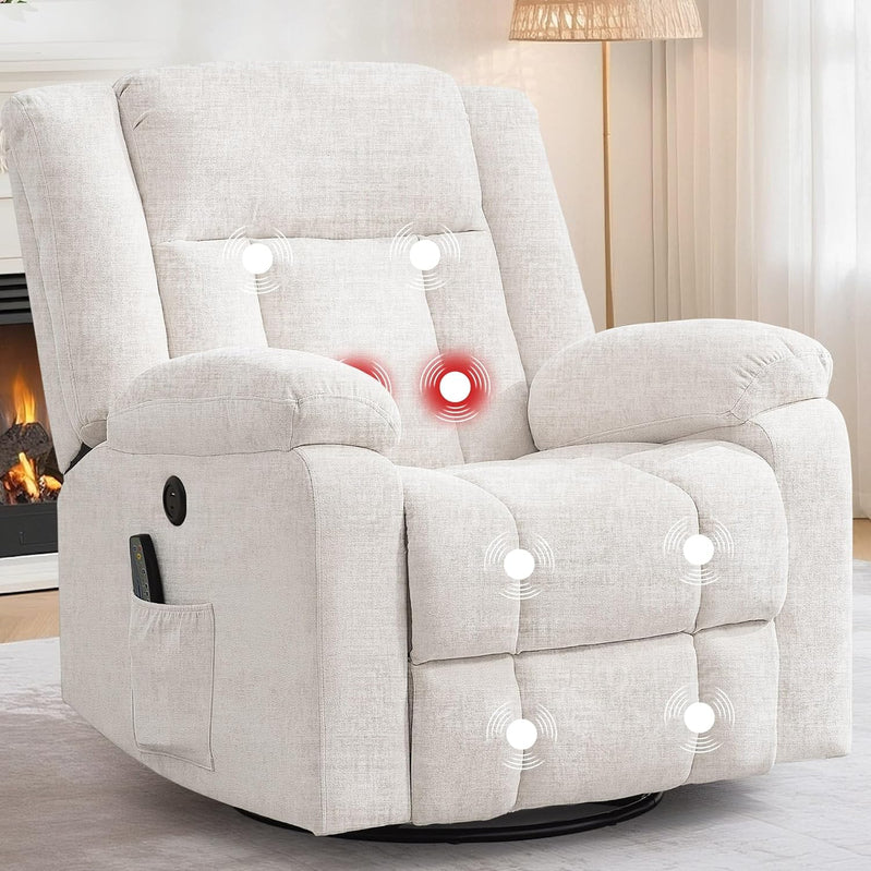 Rocker Recliner Glider Recliner Chairs For Adults 360 Degree Swivel Rocking Chair