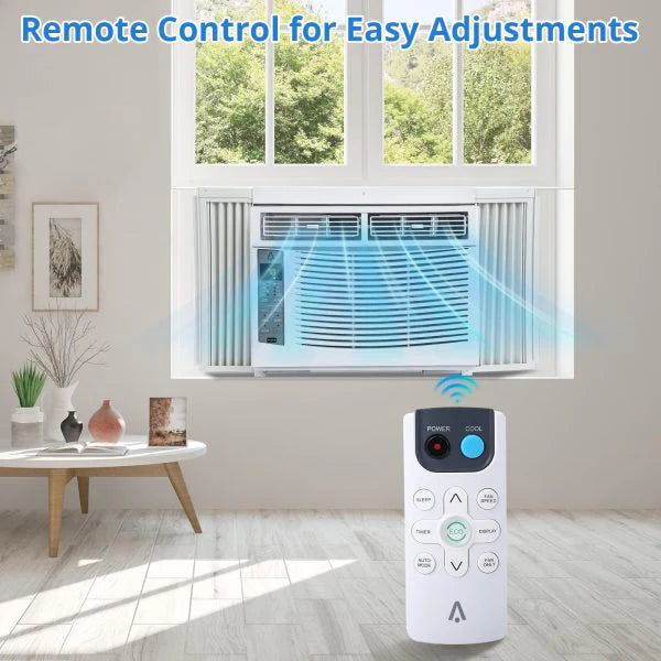 Window Air Conditioner With Reusable Filter And Controls, 6000 BTU 115V, Suitable For 250 Sq. Ft
