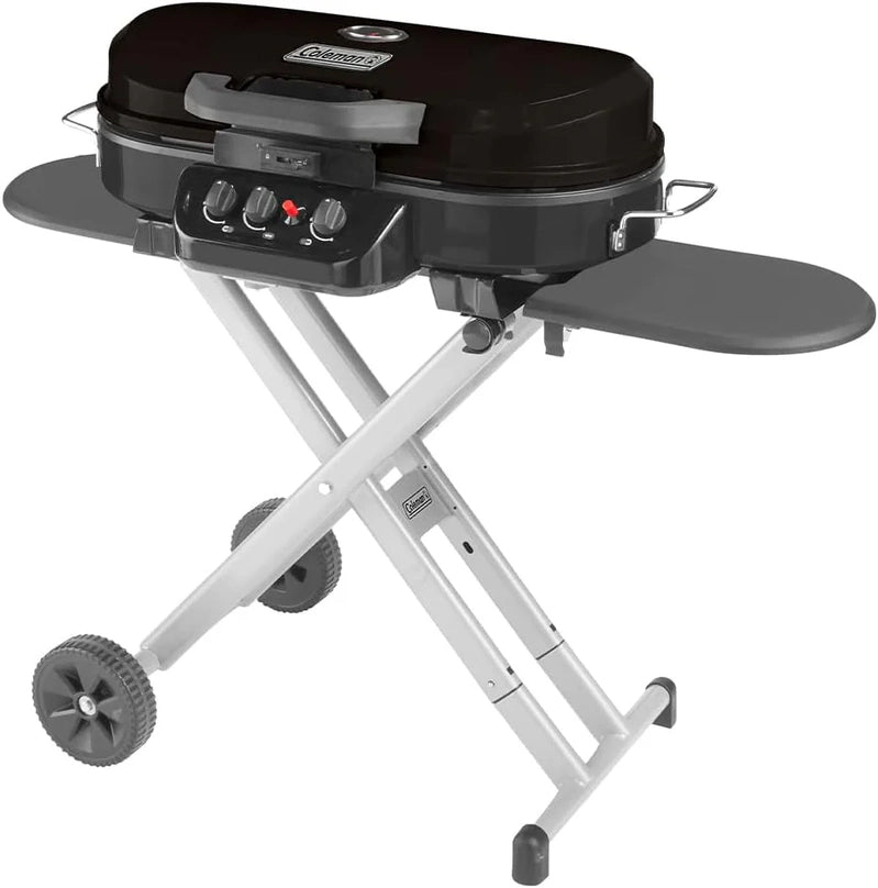 RoadTrip 285 Portable Stand-Up Propane Grill With 3 Adjustable Burners And Instastart Ignition, 20,000 BTUs Of Power For Outdoor Cooking