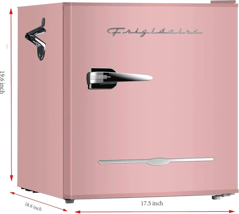 Frigidaire EFR176 Retro Compact Fridge With Chiller Mini Refrigerator With Built-In Bottle Opener For Office, Bedroom, Dorm Room Or Cabin