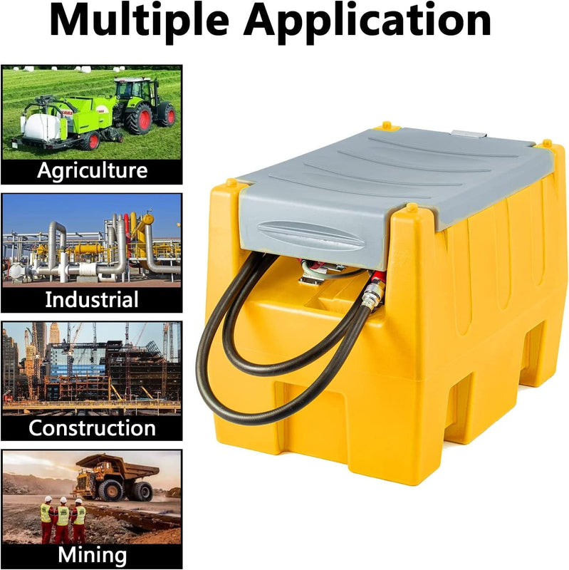TECSPACE 58 Gallon Gasoline Tank, Portable Fuel Tank With 12V Electric Fuel Transfer Pump