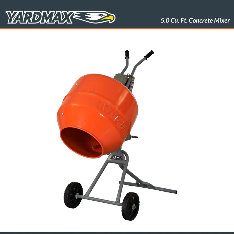 Yardmax YM0146 5.0 Cu. Ft. Concrete Mixer