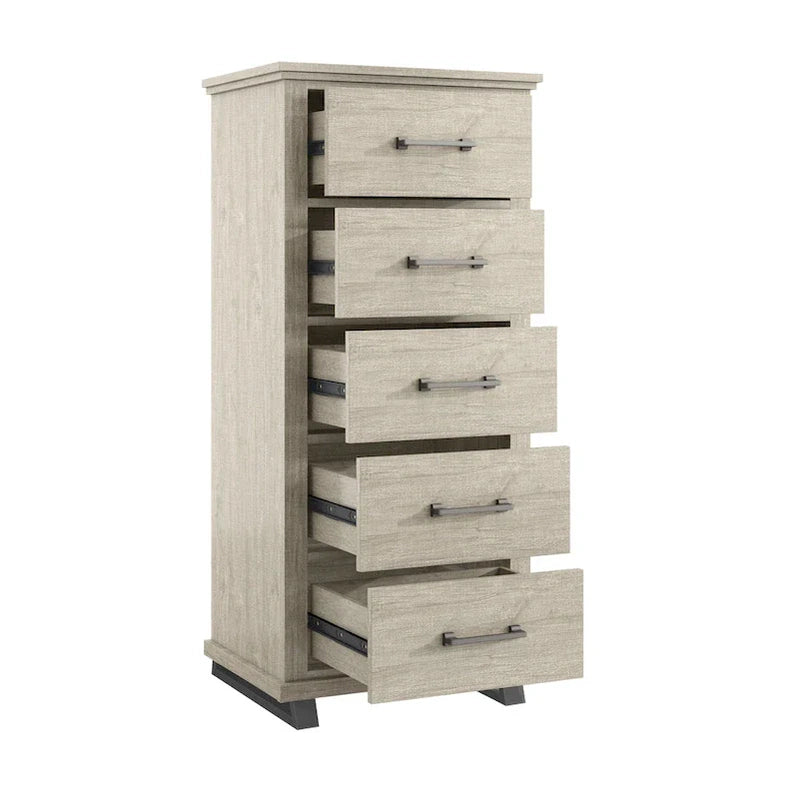 Farmhouse 4-Piece Bedroom Set, 2 Nightstand, 1 Chest And 1 Dresser