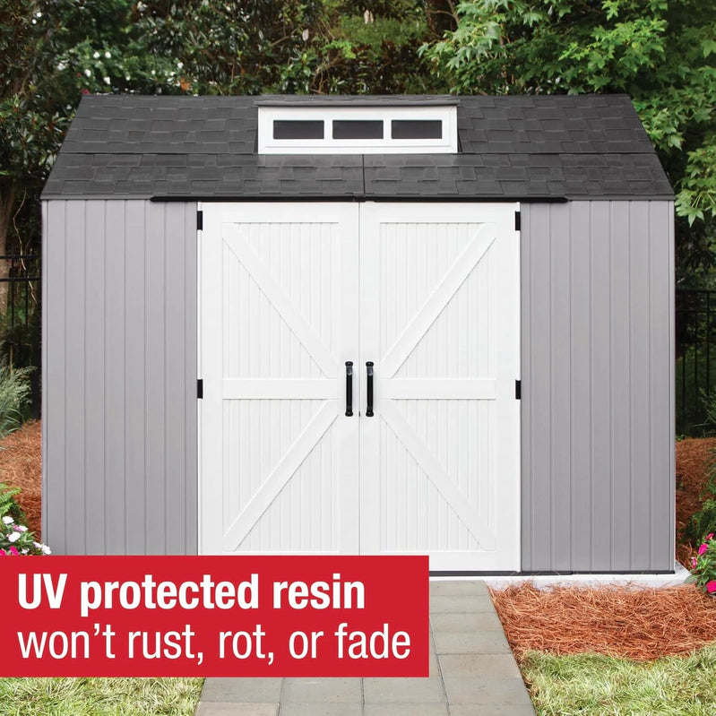 Rubbermaid Resin Outdoor Storage Shed With Floor
