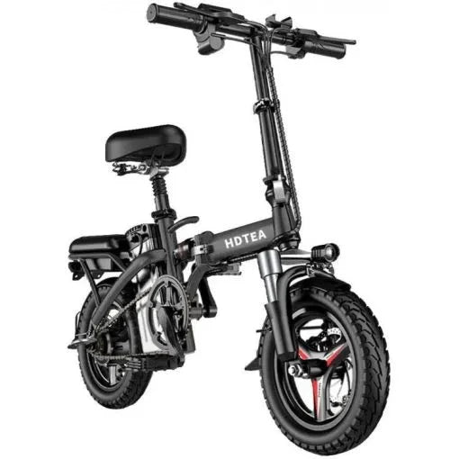 Folding Electric Bike, 250W Electric Bike Suitable For Adults And Teenagers Removable Battery Fat Tire Electric Bike Beach Snow Bicycle
