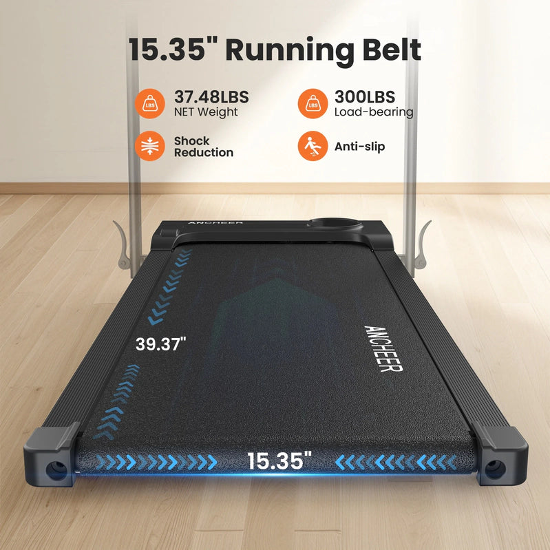 Ancheer Portable Folding Walking Pad 300lb, 7.5 MPH Under Desk Treadmill With Remote Control And LED Display