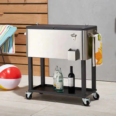 Trinity Stainless Steel Cooler With Cover, 100 Quart