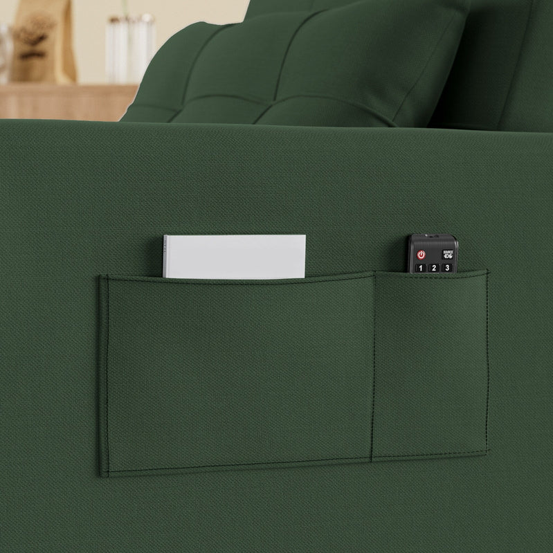3-in-1 Adjustable Sleeper Sofa Bed, Pull Out Chair Sofa, Convertible Folding Bed For Living Room