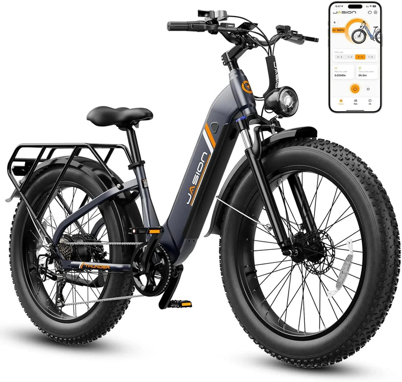 Thunder Electric Bike 1500W 30 Plus MPH 80Miles Range Fat Tire Hydraulic Disc Brakes