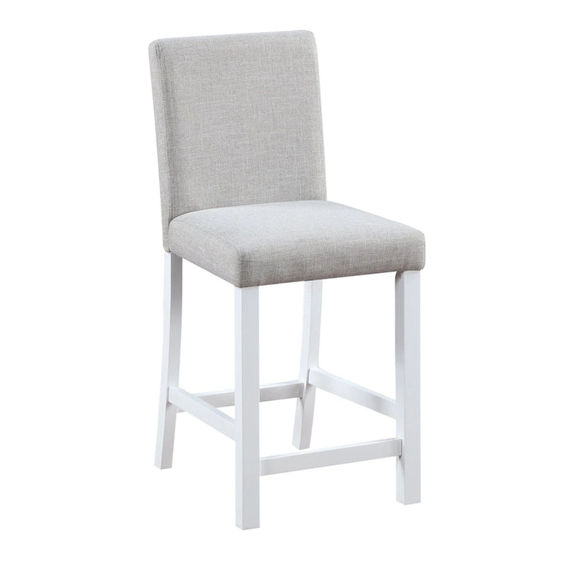 Modern 5-Piece Dining Set With Square Counter Height Table And 4 Upholstered Chairs