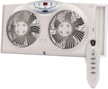 Bionaire 8.5 In. Twin Window Fan With Reversible Airflow 3 Speeds Remote Control