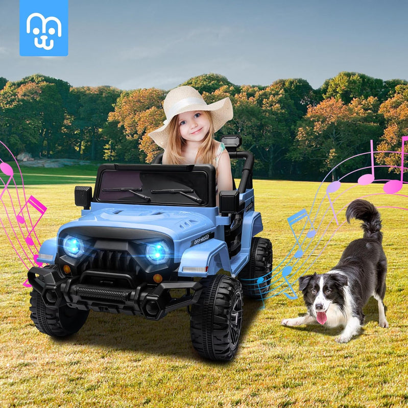 12V Kids Electric Ride On Truck Car Remote Control, Twin 35W Motors 3.5MPH Max Speed, Bluetooth USB Music Player