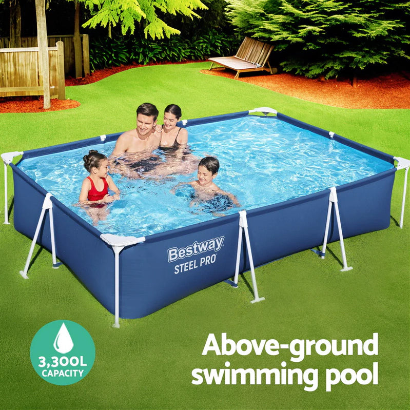Rust-Resistant Steel Frame Swimming Pool With Filter Pump, Bestway