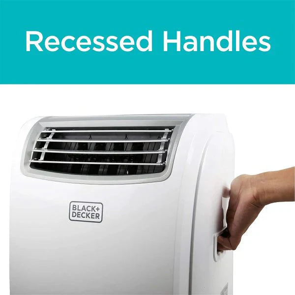 Black Plus Decker 14,000 BTU Portable Air Conditioner With Heat And Remote Control, White
