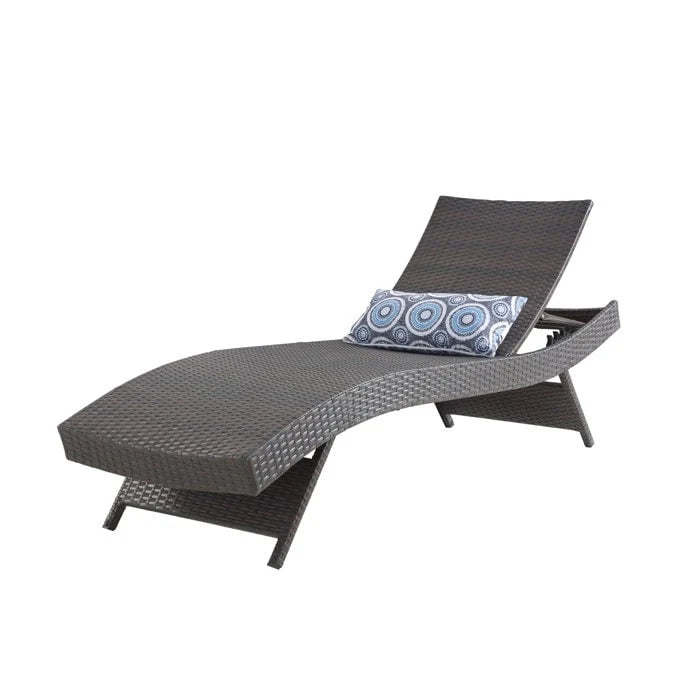 All Weather Wicker Chaise Lounge, Set Of 2