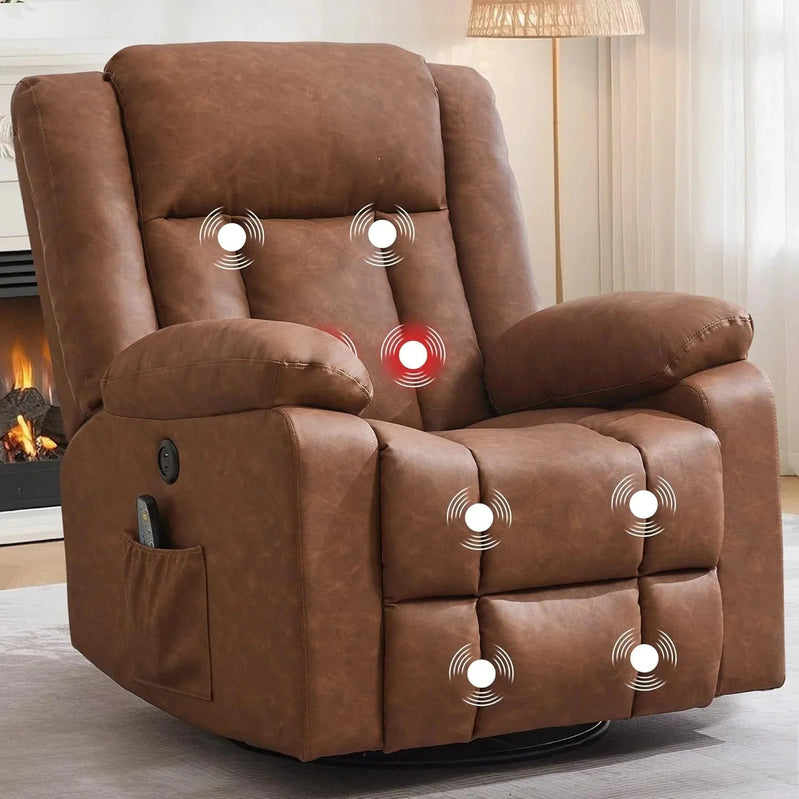 Rocker Recliner Glider Recliner Chairs For Adults 360 Degree Swivel Rocking Chair