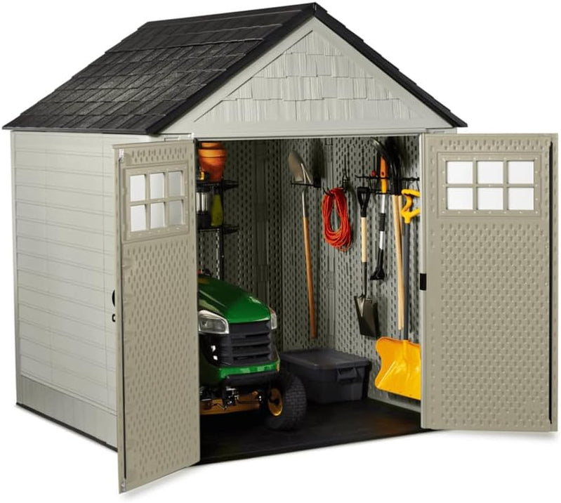 Rubbermaid Resin Outdoor Storage Shed With Floor