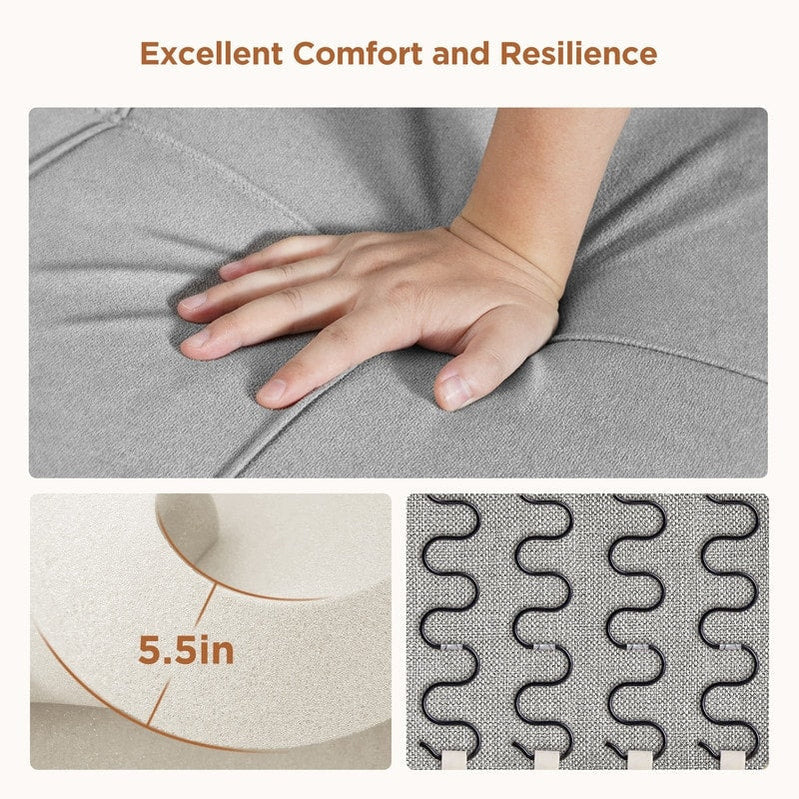 3-in-1 Adjustable Sleeper Sofa Bed, Pull Out Chair Sofa, Convertible Folding Bed For Living Room