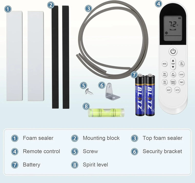Antarctic Star 12,000 BTU U-Shaped Window Air Conditioner Unit Cools Up To 550 Sq. Ft. With 6 Modes 24H Timer, Ultra Quiet Window AC Units