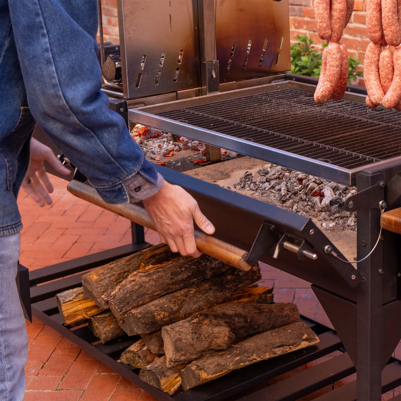 Backyard Discovery Argentine Santa Maria XL Wood Fire And Charcoal Steel Grill, Asado Clamp