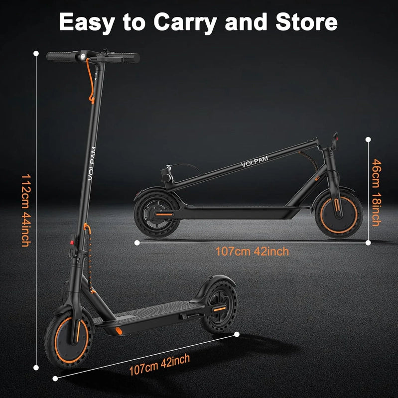 Electric Scooter, 350W/500W Powerful Motor, 8.5 In./10 In. Solid Tires, 19/22Mph, 28/21/12 Miles Range, Dual Braking