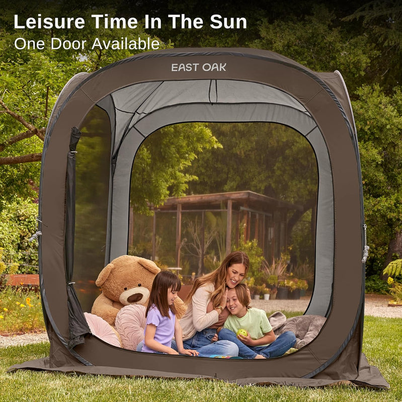 East Oak Screen House Tent Pop-Up Portable Screen Room Canopy Instant Screen Tent 10 x 10 Ft
