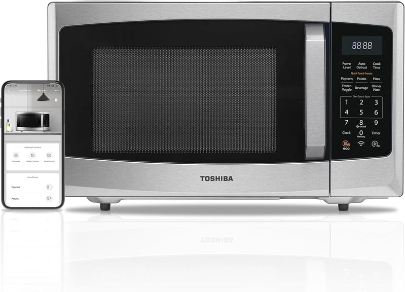 Toshiba 4-in-1 ML-EC42P, SS Countertop Microwave Oven, Smart Sensor, Convection, Air Fryer Combo, Mute Function