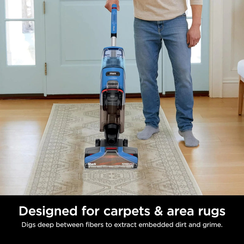Shark CarpetXpert EX201 Carpet Cleaner, Cyan, Deep Cleaning With StainStriker, For Pets, Includes Spot And Stain Remover Tools