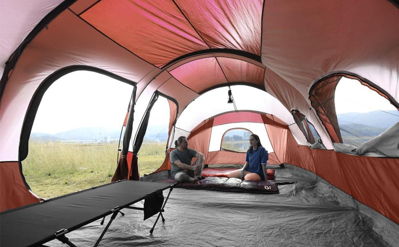 Campros Cp Tent 12-Person-Camping-Tents, 3 Room Family Tents, Waterproof Windproof Family Tent With Top Rainfly, 6 Large Mesh Windows, Bag-20