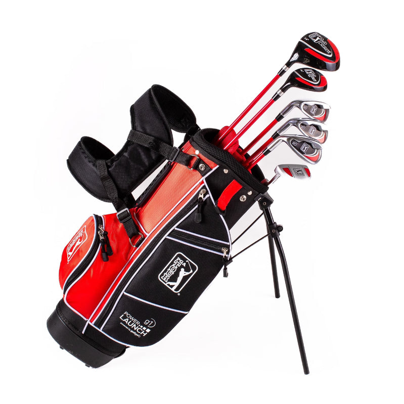 Pga Tour Right-Handed 10 Piece Kids Golf Club Stand Bag Set, Player Height 4'8, 5'2 In., Ages 8-12