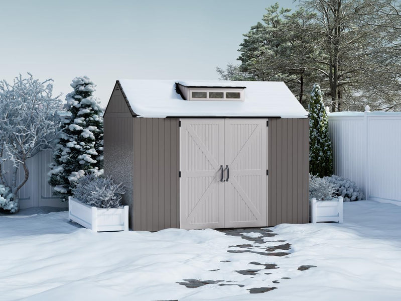 Rubbermaid Resin Outdoor Storage Shed With Floor