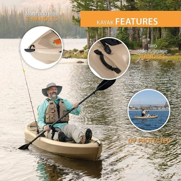 Lifetime 90806 Tamarack Angler 100 Fishing Kayak C 2-Pack, Paddles Included