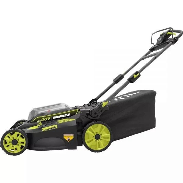40V Brushless 20-inch Self-Propelled Hand Lawn Mower, Grass Trimmer And Leaf Blower With 2 Batteries And 2 Chargers