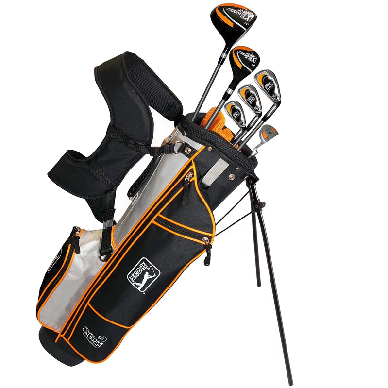 Pga Tour Right-Handed 10 Piece Kids Golf Club Stand Bag Set, Player Height 4'8, 5'2 In., Ages 8-12
